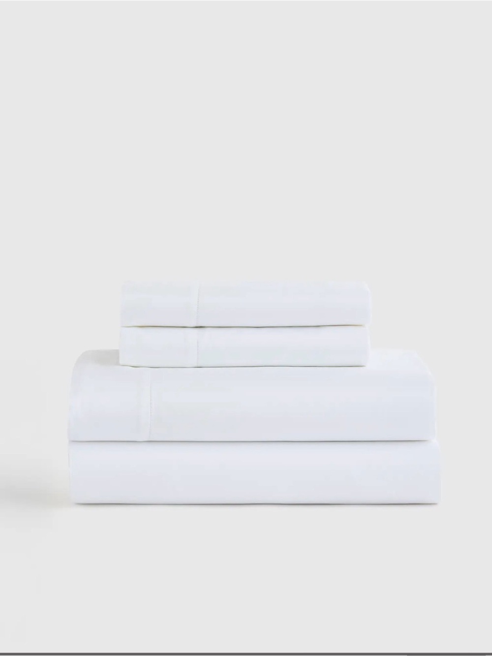 Quince Signature Giza Cotton Sateen Sheet Set - Full - White - NWOT